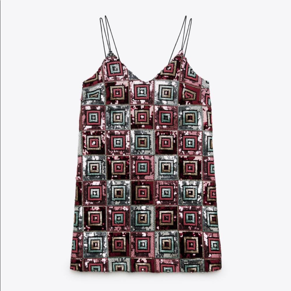 Zara sequin dress Size medium